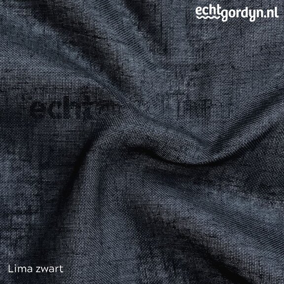Lima zwart inbetween met linnen 290cm