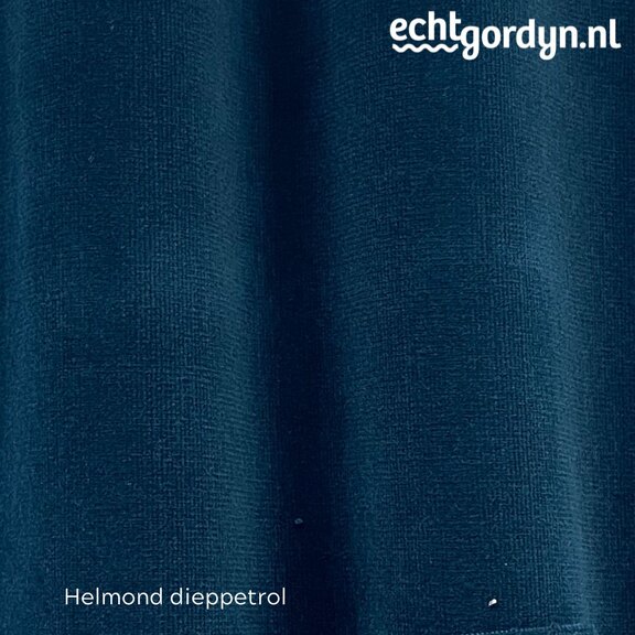 Helmond dieppetrol-blauw velours BCI katoen