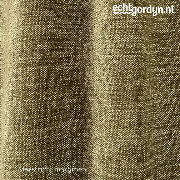 Maastricht mosgroen chenille vouwgordijn